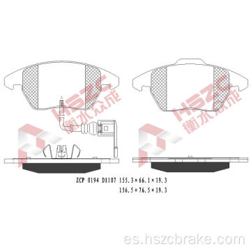 Padera de freno de cerámica de automóvil FMSI D1107 para VW